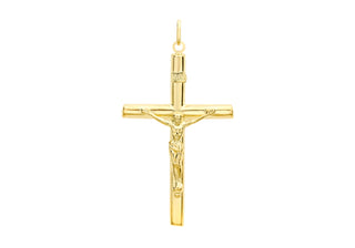 9K Yellow Gold Large Crucifix Pendant