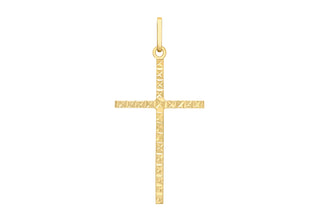 9K Yellow Gold Criss-Cross Cross Pendant