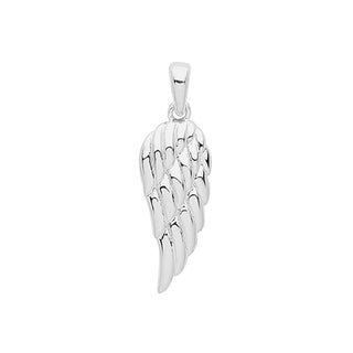Sterling Silver Rhodium Wing Charm
