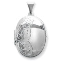 Sterling Silver Oval Patterned Locket