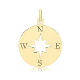 9ct Yellow Gold Star Compass Pendant