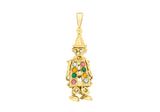 9K Yellow Gold 'Moving Clown' Pendant