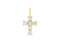 9K Yellow Gold Cubic Zirconia Cross Pendant