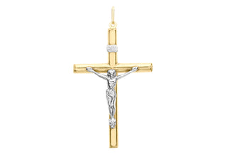 9K 2 Colour Gold Crucifix Pendant