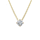 18ct Yellow Gold Solitaire Diamond Necklace