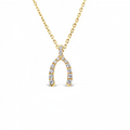 18ct Yellow Gold Wishbone Diamond Necklace