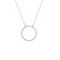 18ct Rose Gold Diamond Circle Necklace