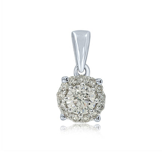 9ct White Gold 0.25ct Diamond Pendant