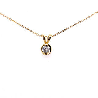 18ct Yellow Gold 0.25ct Diamond Set Pendant