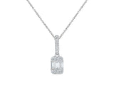 18K White Gold Diamond Pendant