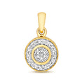 9ct Yellow Gold Diamond Cluster Pendant