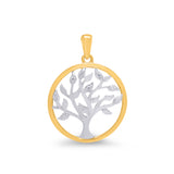 9ct Yellow & White Gold Tree Of Life Pendant