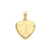 9ct Yellow Gold Engraved Heart Locket