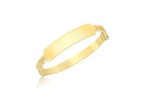 9K Yellow Gold Babies DC Kiss ID Bangle