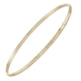 9K Yellow Gold Engraved Bangle