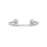 Sterling Silver Torque Style Baby Bangle