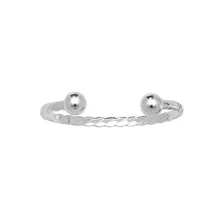 Sterling Silver Torque Style Baby Bangle