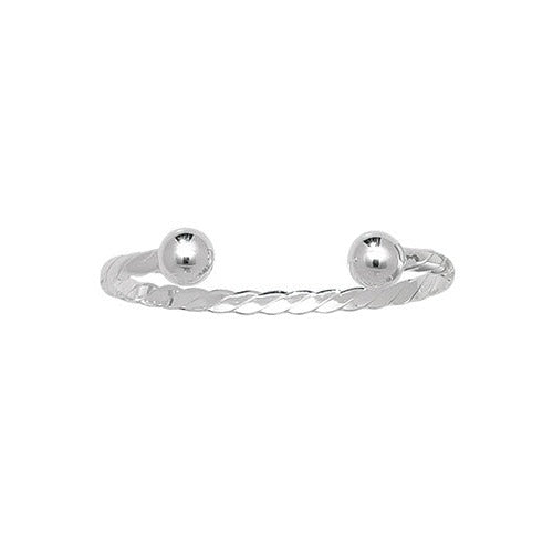 Sterling Silver Torque Style Baby Bangle