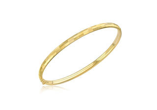 9K Yellow Gold Chamfered Bangle