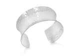Sterling Silver Large Hammered Cuff Bangle