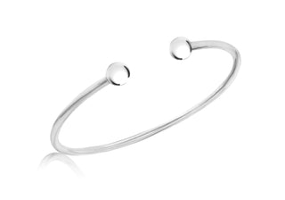 Sterling Silver Plain Torc Bangle