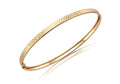 9K Yellow Gold Slim Faceted Bangle