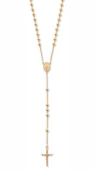 9ct Yellow Gold Rosary Bead Necklace