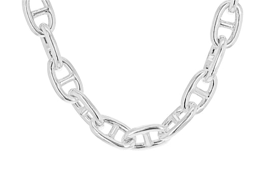 Sterling Silver 8.4mm Rambo Chain 20"
