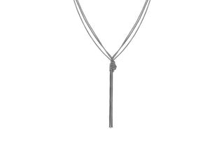 Sterling Silver Knot Popcorn Necklace 18"