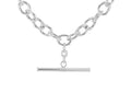 Sterling Silver Oval Belcher Albert Clasp Chain 18"