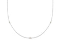 Sterling Silver CZ Station Necklace 18"