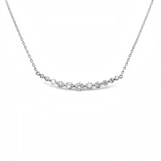 18ct White Gold Graduating 1.61ct Diamond Necklace