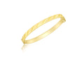 9ct Yellow Gold Babies DC Double Oblique Bangle