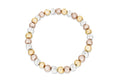 Sterling Silver Three Tone Ball Bracelet