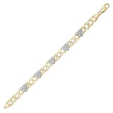 9K Yellow Gold Cubic Zirconia Heart Bracelet