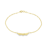 9K Yellow Gold Twist Heart Bracelet