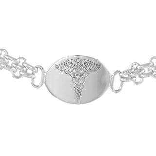 Sterling Silver Medical Alert Bracelet