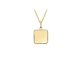 9ct Yellow Gold Square Pendant