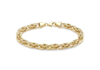 9ct Yellow Gold Large-Link Panther Chain Bracelet