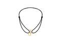 9K Yellow Gold Cubic Zirconia 'J' Initial Cord Bracelet