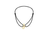 9K Yellow Gold Cubic Zirconia 'J' Initial Cord Bracelet
