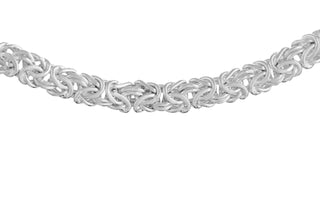 Sterling Silver Flat Byzantine Bracelet