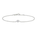 18K White Gold 0.02ct Diamond Rubover Bracelet