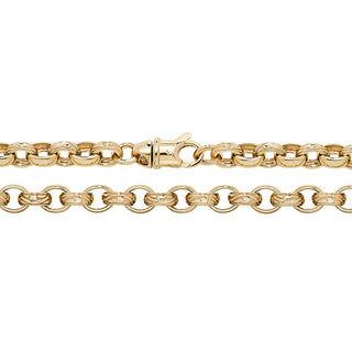 9K Yellow Gold Belcher Bracelet 8"