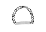 Sterling Silver Oxidised ID Tag Bracelet