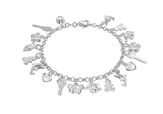 Sterling Silver Charm Braclet with Charms