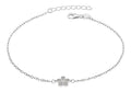 Sterling Silver Daisy Bracelet With Cubic Zirconia's