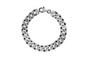 Sterling Silver Oxidised Flat Curb Bracelet