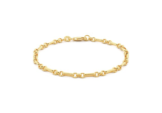 9ct Yellow Gold DC Figure Belcher Bracelet