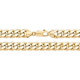 9ct Yellow Gold Semi-Solic Cuban Curb Bracelet